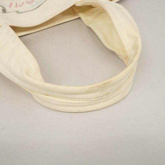 CHANELAuth  Cruise Line Miami Women's Canvas Tote Bag Ivory,Pink - Picture 7 of 10